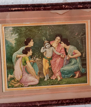 Lord Krishna Vintage 1940s Print