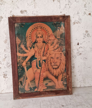 Jai Durga - Indian Devotional Print - Vintage Art
