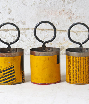 Upcycled Metal Pot - Yellow