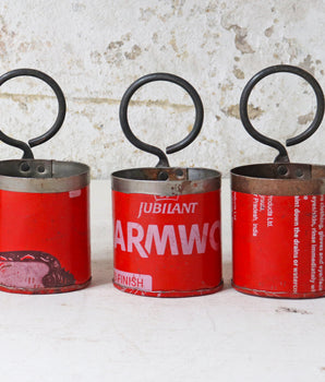 Upcycled Metal Pot - Red