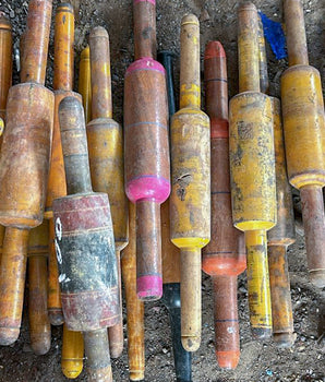 Yellow Vintage Rolling Pin