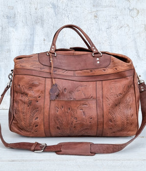 Leather Travel Holdall - Sample