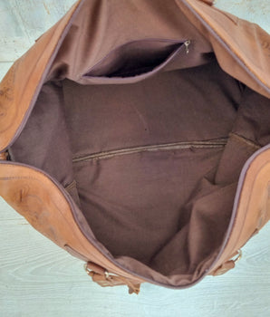 Leather Travel Holdall - Sample