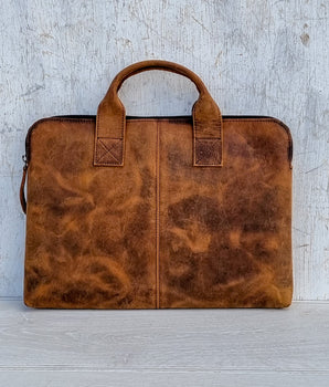 Small Slim Leather Laptop Bag Sample