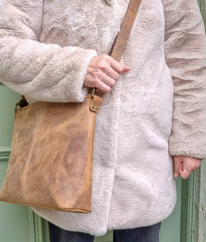 Women's Large Leather Sling Bag