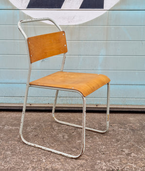 Vintage Metal Stacking Chair by PEL