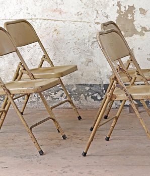 Set Of 12 Cappuccino Vintage Chairs