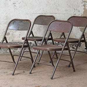 Set Of 12 Rustic Vintage Chairs