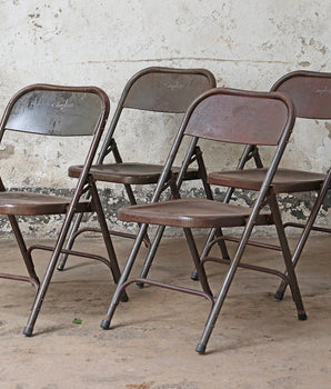 Set Of 12 Rustic Vintage Chairs