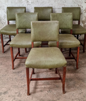 Vintage Mid Century Upholstered Chairs - Set of 6