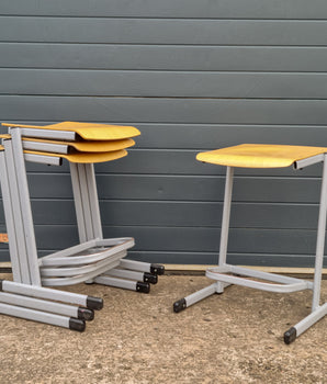 Old School Stool - Metal Frame