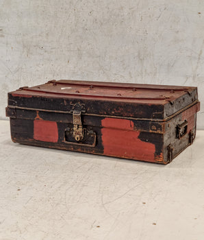 Vintage Black Metal Trunk