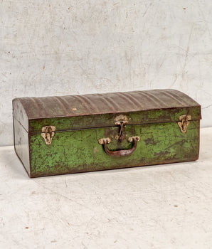 Green Metal Travel Case