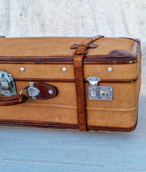 Vintage Canvas Suitcase