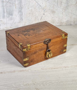 Vintage Teak Spice Box