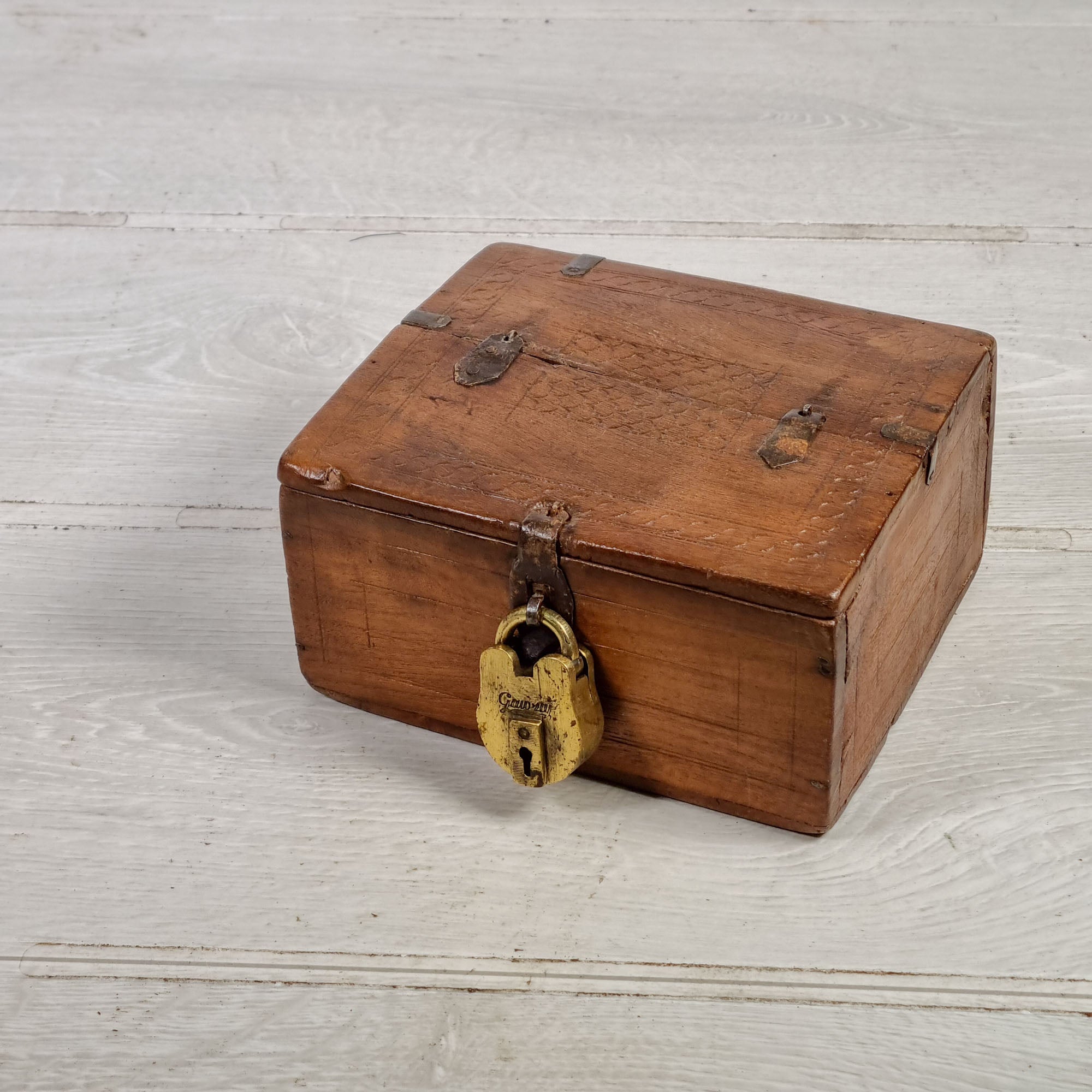 Vintage Wooden Money Box