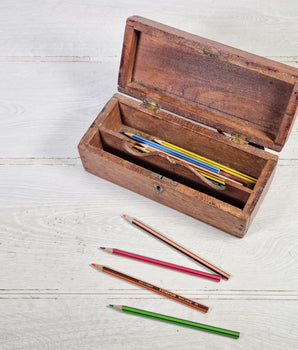 Old Woodeen Pen or Paint Brush Box