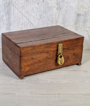 Antique Wooden Merchant's Chest