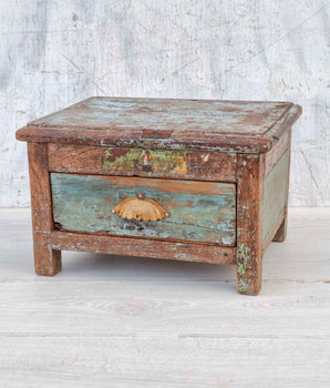 Vintage Small Chest Side Table With Drawer