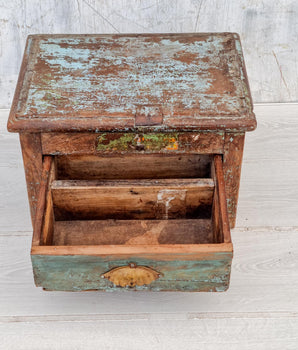 Vintage Small Chest Side Table With Drawer