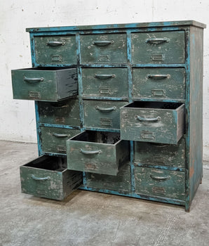 Old Workshop Bank Of Drawers