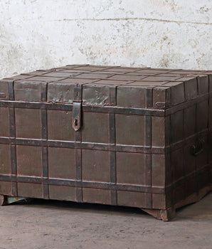 Antique Metal Shekhawati Merchant's Chest