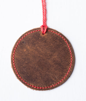 Leather Bauble Christmas Tree Decoration