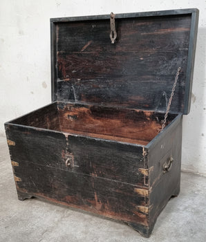 Black Antique Storage Chest