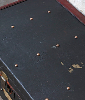 Old Black Travel Trunk