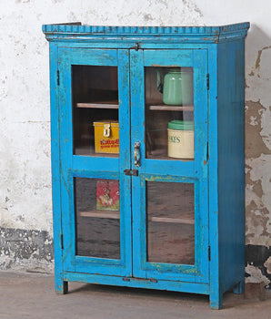 Vintage Blue Display Cabinet