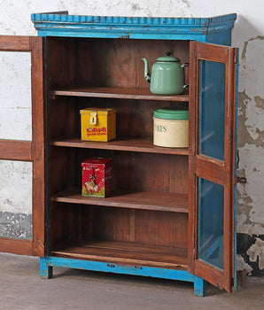 Vintage Blue Display Cabinet