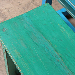 Colourful Vintage Wooden Bench