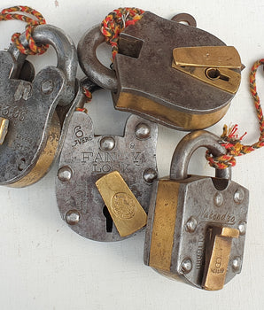Brass and Iron Vintage Padlock - Large