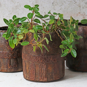 Antique Decorative Wooden Pot