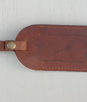 Brown Leather Luggage Tag