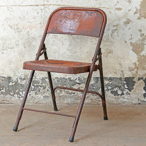 Brown Metal Vintage Chairs- Set Of 4