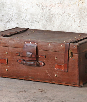 Vintage Brown Travel Trunk