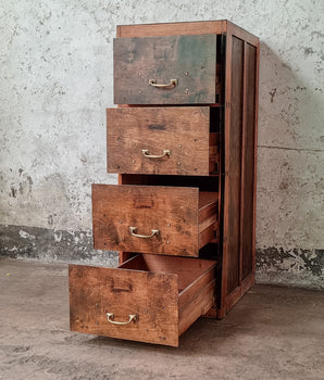 Vintage Wooden Filing Cabinet