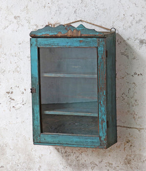 Old Blue Wall Cabinet