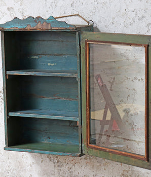 Old Blue Wall Cabinet