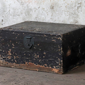 Antique Japanese Leather Trunk