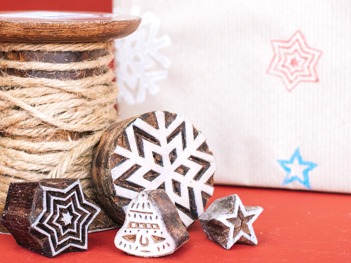 Christmas Printing Block Set | Wooden Blocks