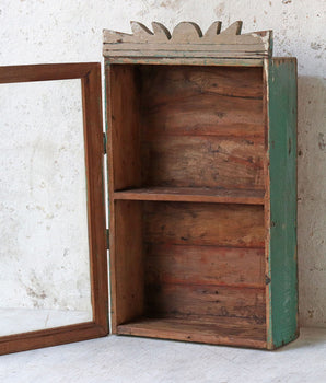 Green Rustic Wall Cabinet