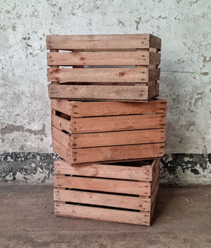 Vintage Apple Crates 3-Set