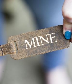 Customisable Bag Tag - Distressed Leather