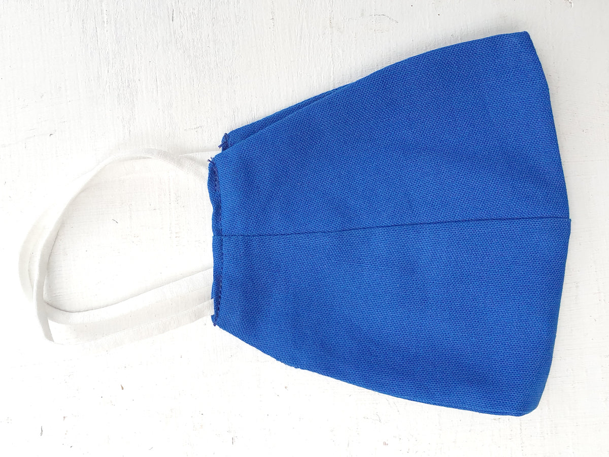 Royal Blue Cotton Face Mask | Scaramanga
