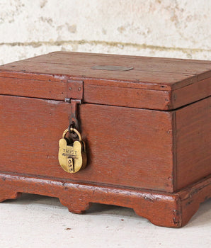 Old Mini Rustic Money Box