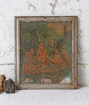 Original Indian Wall Print - Adi Shankaracharya and His Disciples