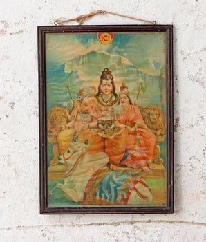 Large Vintage Indian Print