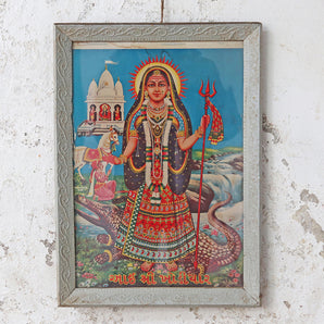 Old Indian Wall Print - Khodiyar Mata